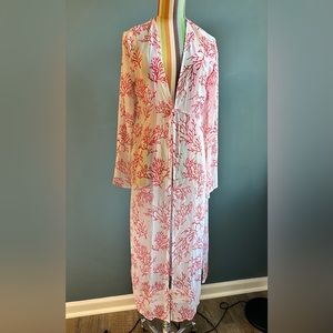 Victoria’s Secret coral print robe.. S/M